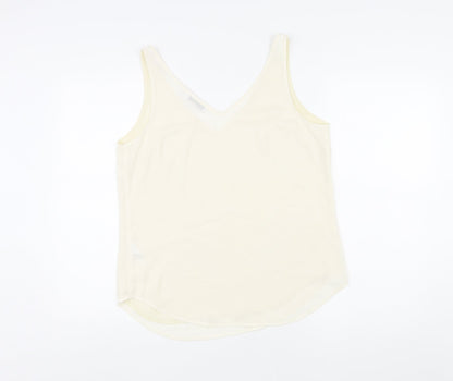 Womens UK Size 12 Warehouse Ivory Basic Tank