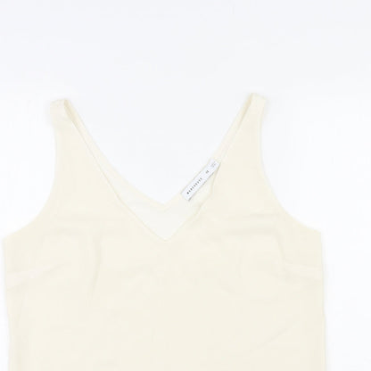 Womens UK Size 12 Warehouse Ivory Basic Tank