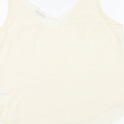 Womens UK Size 12 Warehouse Ivory Basic Tank