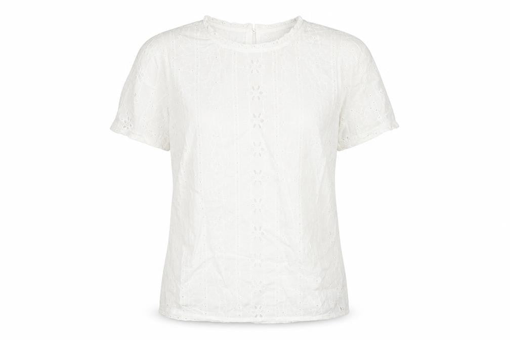 Womens UK Size 10 Marks and Spencer Ivory Basic T-Shirt