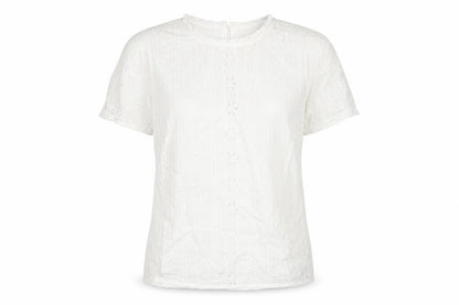 Womens UK Size 10 Marks and Spencer Ivory Basic T-Shirt