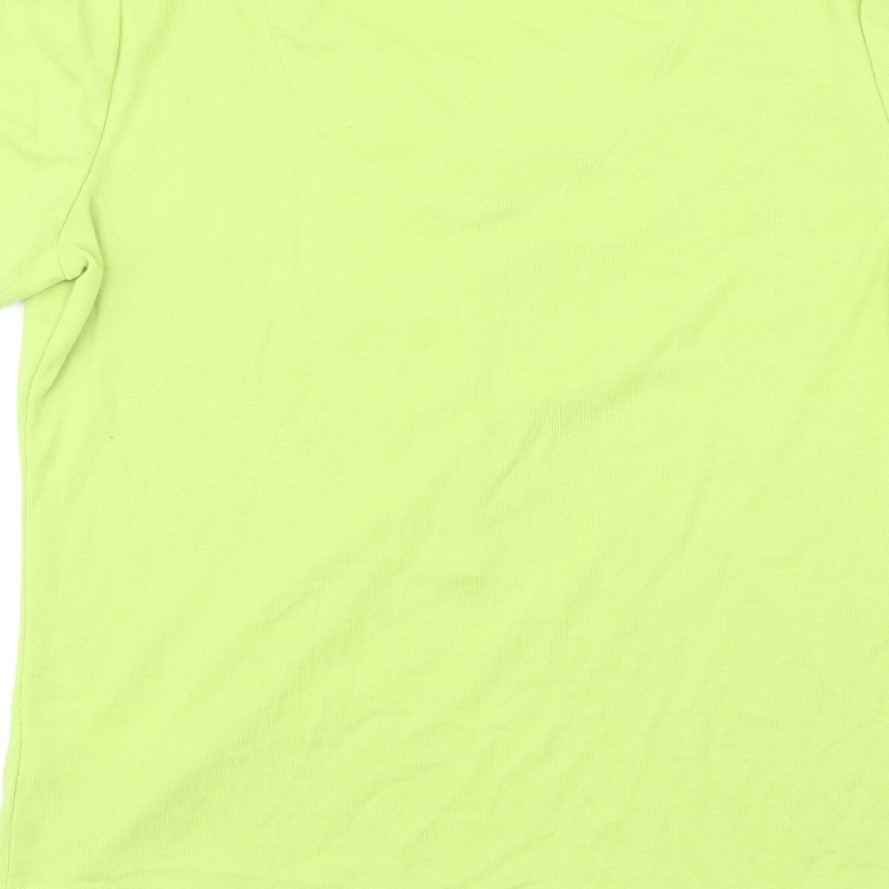 Womens UK Size M BM Casual Green Basic T-Shirt