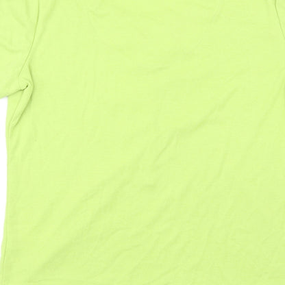 Womens UK Size M BM Casual Green Basic T-Shirt