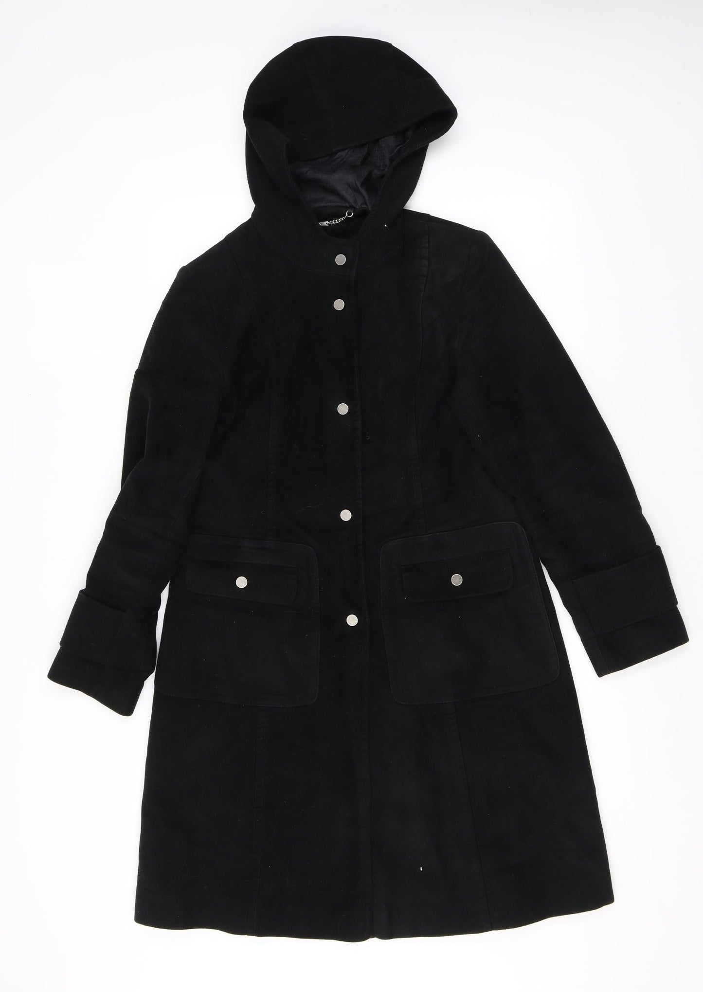 Womens UK Size 8 NEXT Black Parka Coat