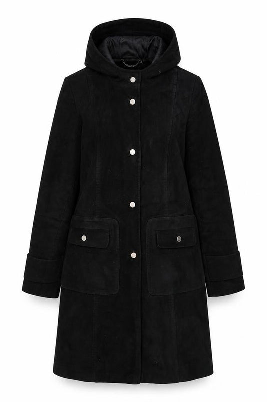 Next Womens Black Parka Coat Size 8 Snap