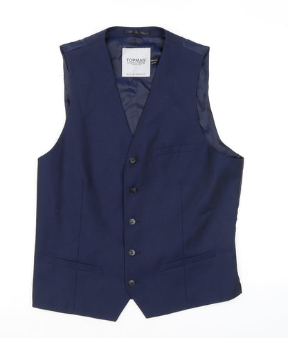 Mens UK Size 42 Topman Regular Blue Suit Jacket