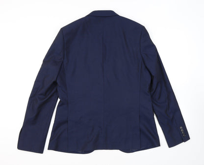 Mens UK Size 42 Topman Regular Blue Suit Jacket