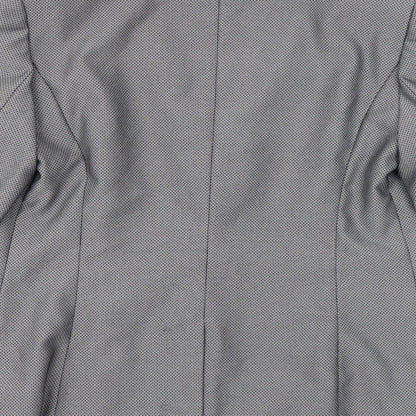 NEXT Womens Grey Polka Dot Polyester Jacket Blazer Size 12