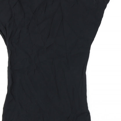 Zara Womens Black Modal Mini Size M Round Neck Pullover