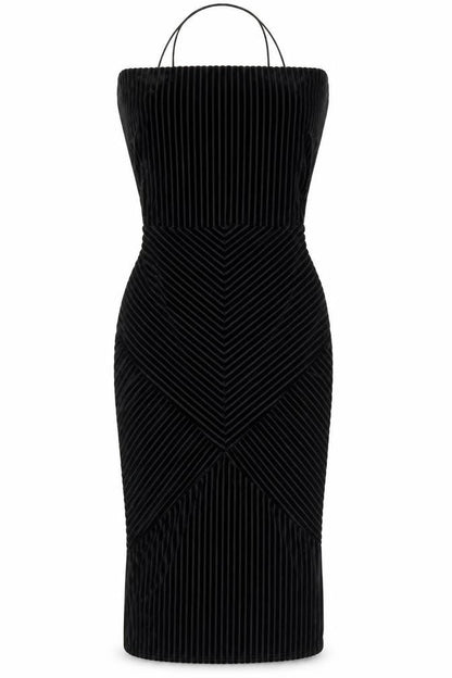 Missguided Womens Black Polyester Tank Dress Size 4 Square Neck Pullover - Open Back