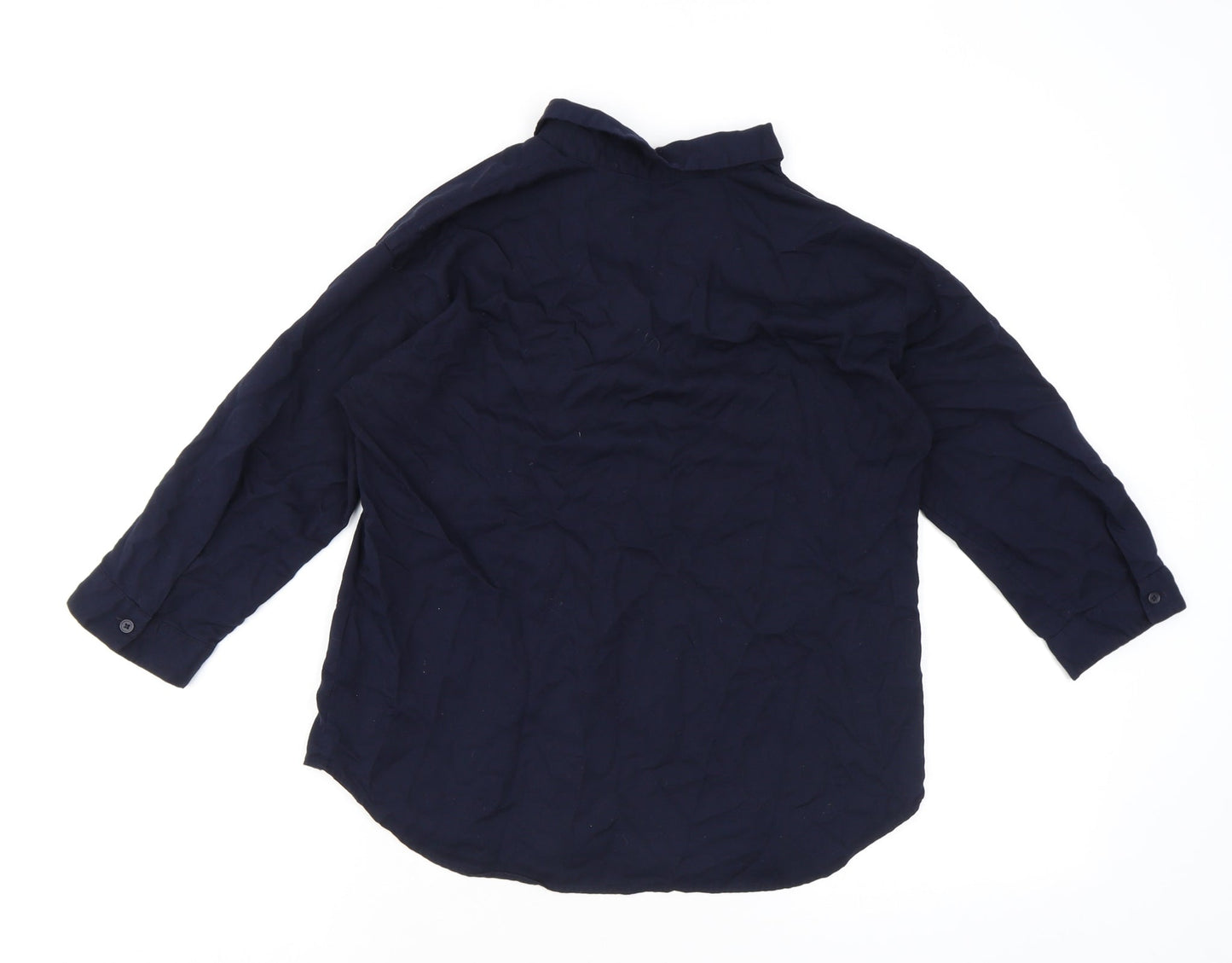 Womens UK Size XS Uniqlo Blue Basic Blouse