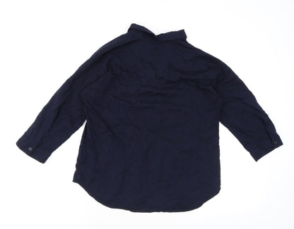 Womens UK Size XS Uniqlo Blue Basic Blouse