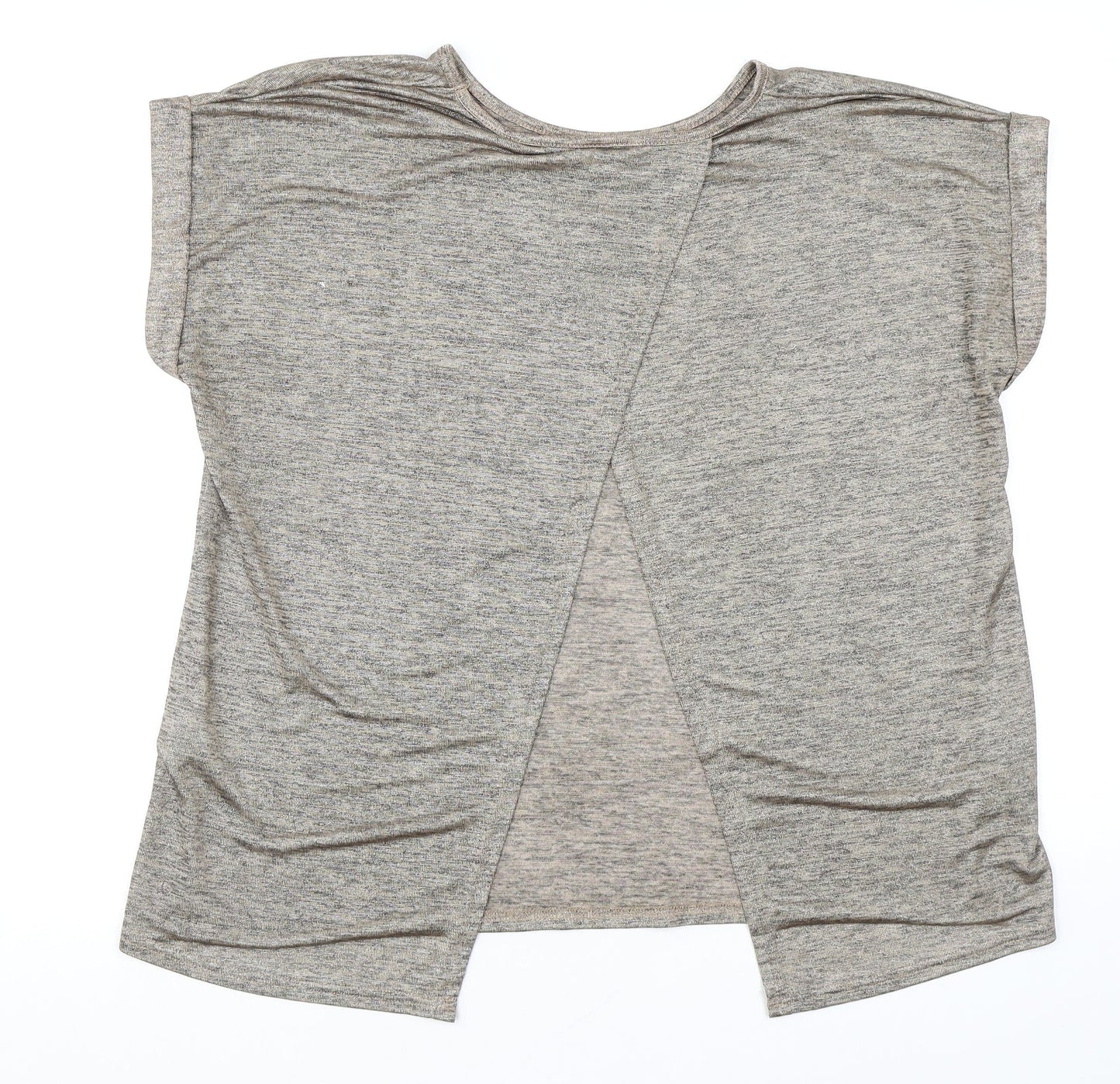 Womens UK Size 14 Warehouse Brown Basic T-Shirt