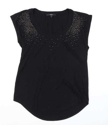 Womens UK Size 8 NEXT Black Basic T-Shirt