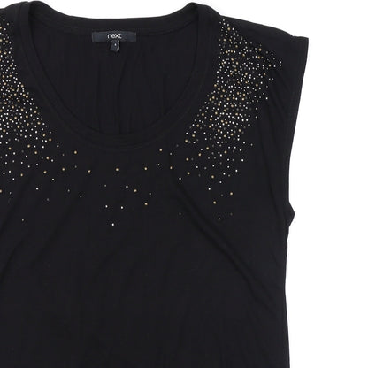 Womens UK Size 8 NEXT Black Basic T-Shirt