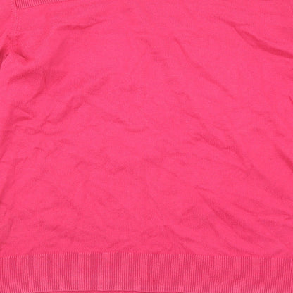 Gap Womens Pink Round Neck Acrylic Pullover Jumper Size S