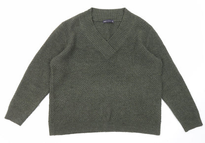 Womens UK Size M Marks and Spencer Green Pullover Jumper