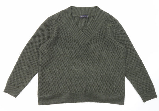Womens UK Size M Marks and Spencer Green Pullover Jumper