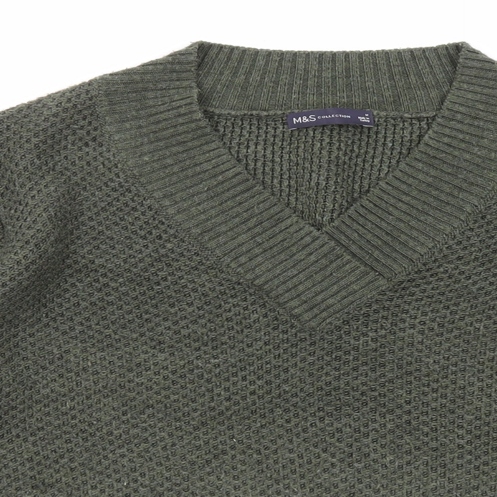 Womens UK Size M Marks and Spencer Green Pullover Jumper