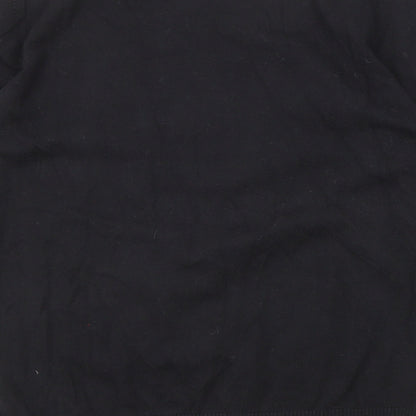 Burton Mens Black V-Neck Cotton Pullover Jumper Size M Long Sleeve