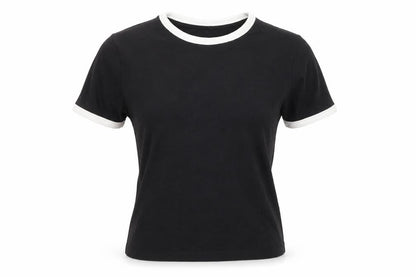 Womens UK Size 4 ASOS Black Basic T-Shirt