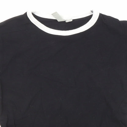 Womens UK Size 4 ASOS Black Basic T-Shirt