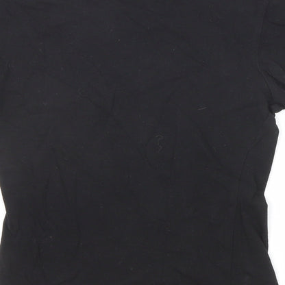 Womens UK Size 4 ASOS Black Basic T-Shirt