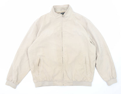 Mens UK Size XL Lincoln Beige Bomber Jacket