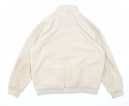 Mens UK Size XL Lincoln Beige Bomber Jacket