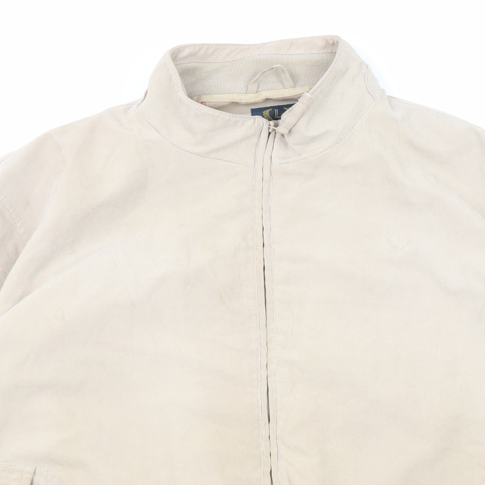 Mens UK Size XL Lincoln Beige Bomber Jacket