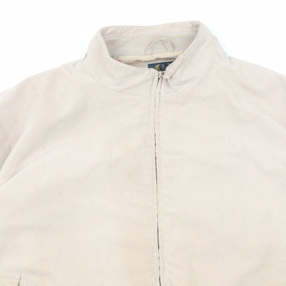 Mens UK Size XL Lincoln Beige Bomber Jacket