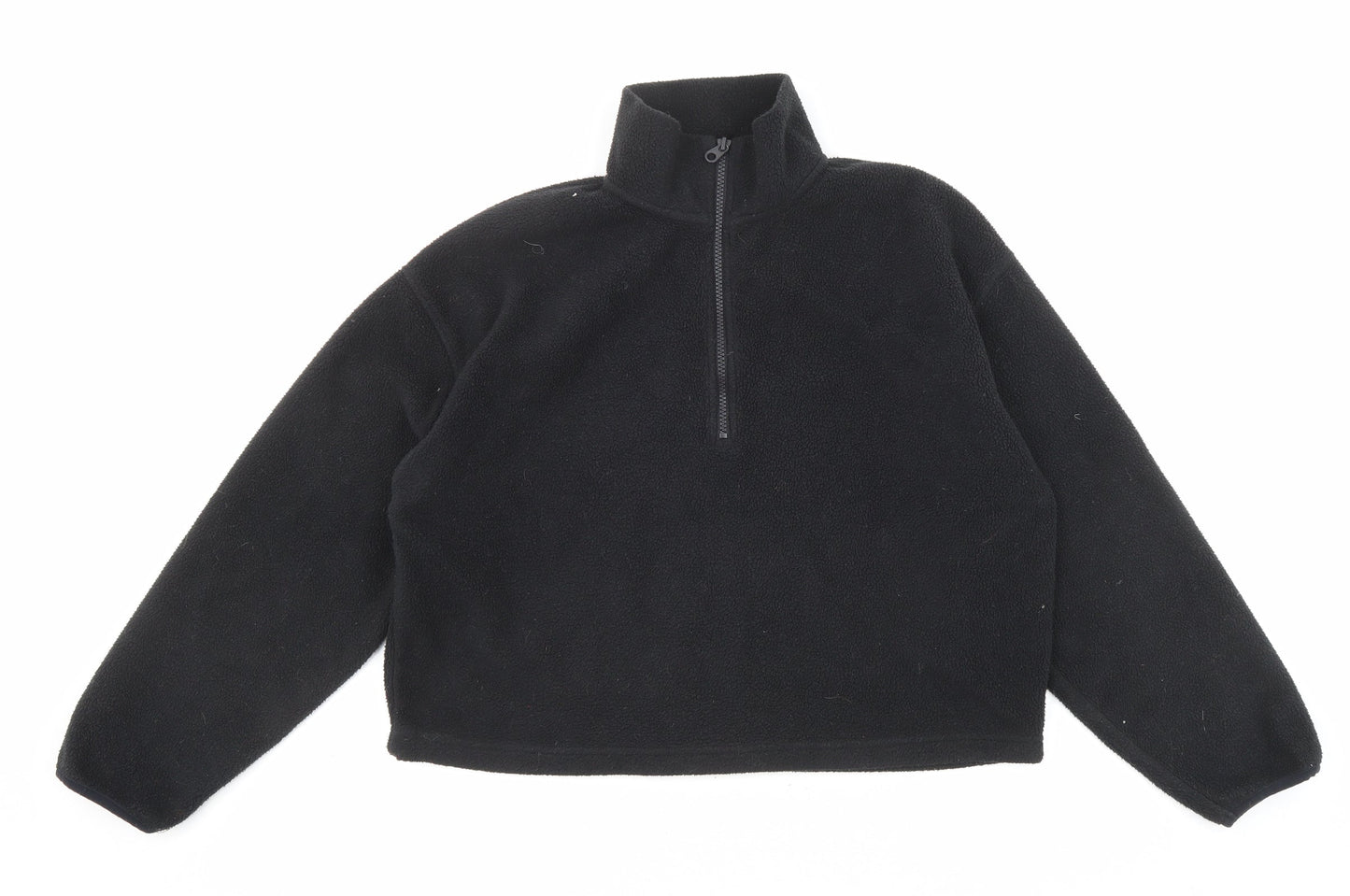 Glassons Womens Black Polyester Pullover Sweatshirt Size M Zip