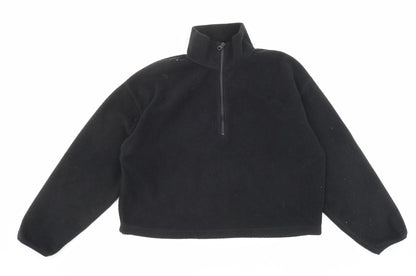 Glassons Womens Black Polyester Pullover Sweatshirt Size M Zip