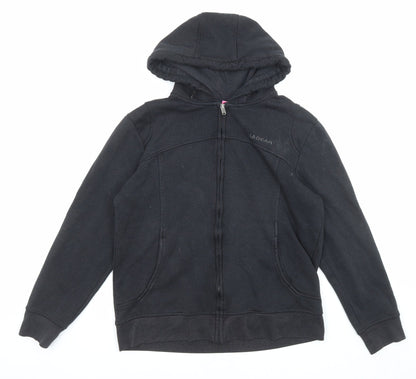 Womens UK Size 10 LA Gear Black Full Zip Hoodie