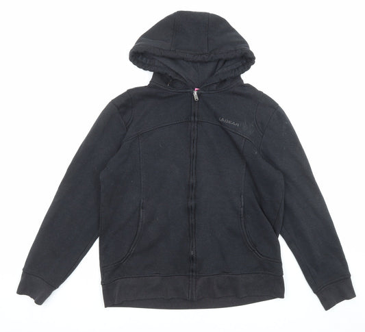 Womens UK Size 10 LA Gear Black Full Zip Hoodie