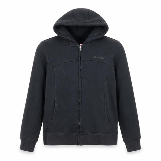 Womens UK Size 10 LA Gear Black Full Zip Hoodie