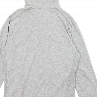 O Club Womens Grey Cotton Full Zip Hoodie Size L Zip