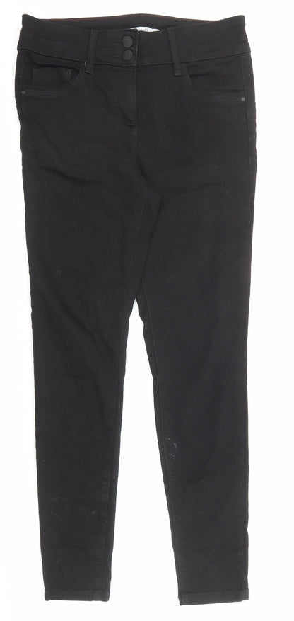 NEXT Womens Black Cotton Skinny Jeans Size 30 in L29 in Slim Zip