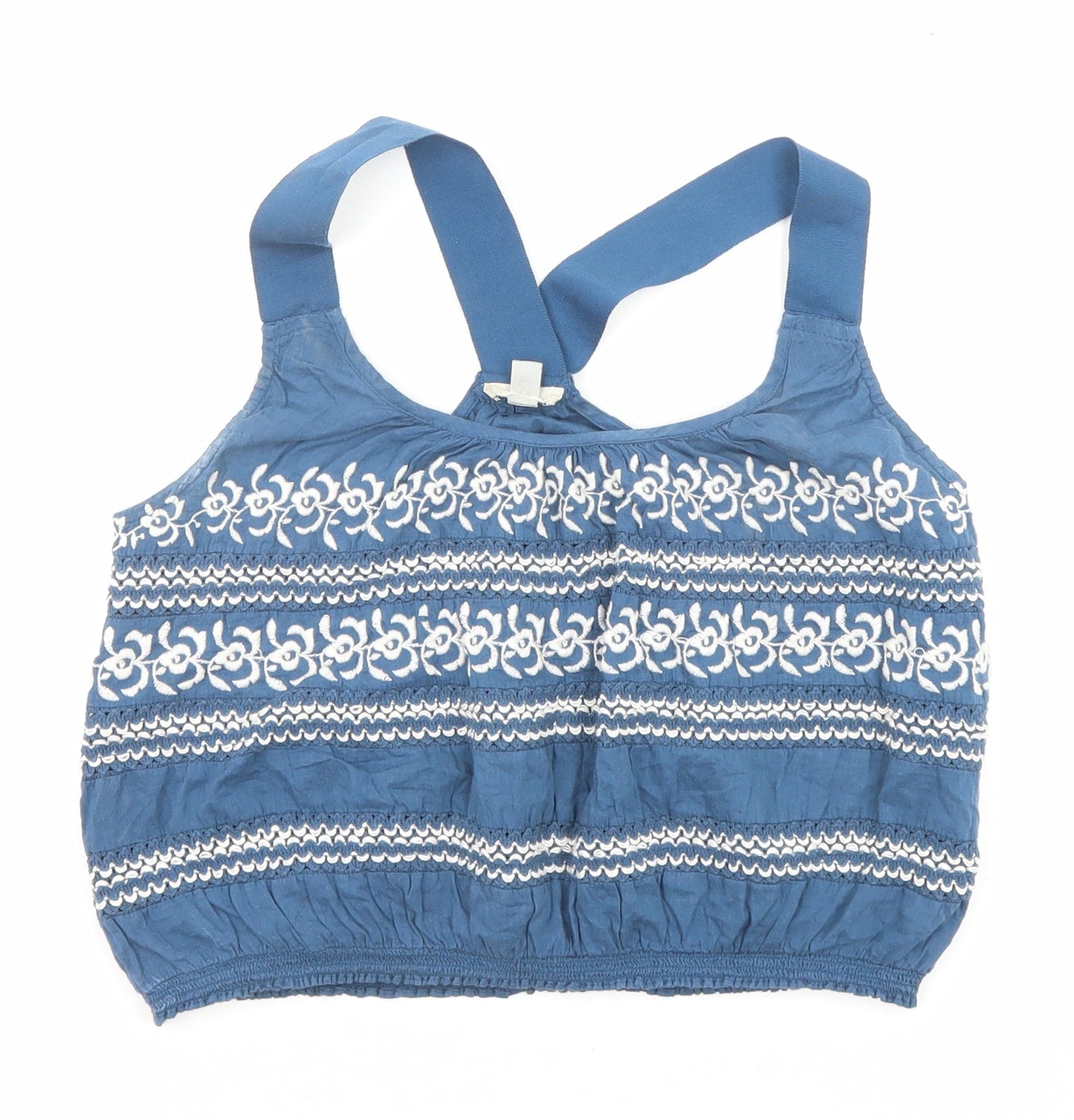 Womens UK Size S Ecote Blue Cropped Tank