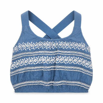 Womens UK Size S Ecote Blue Cropped Tank