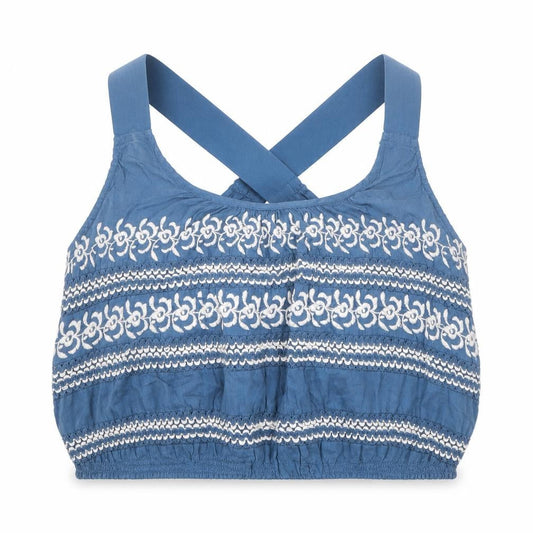 Womens UK Size S Ecote Blue Cropped Tank