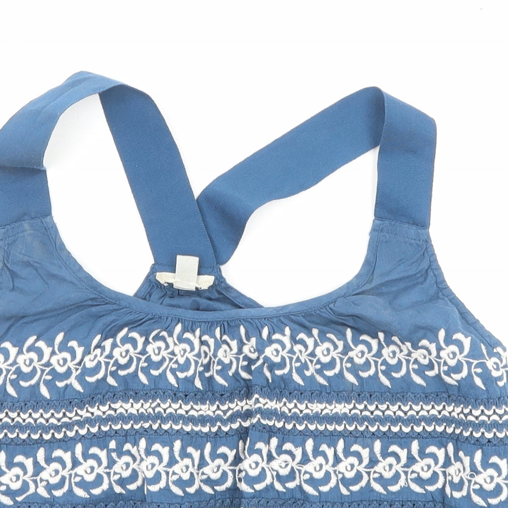 Womens UK Size S Ecote Blue Cropped Tank