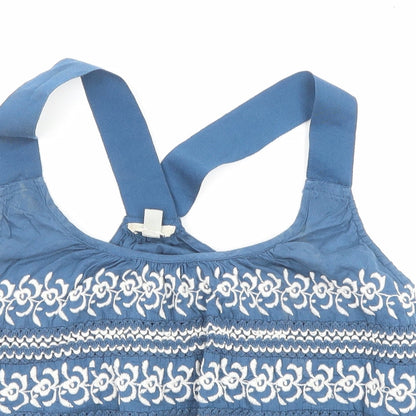 Womens UK Size S Ecote Blue Cropped Tank