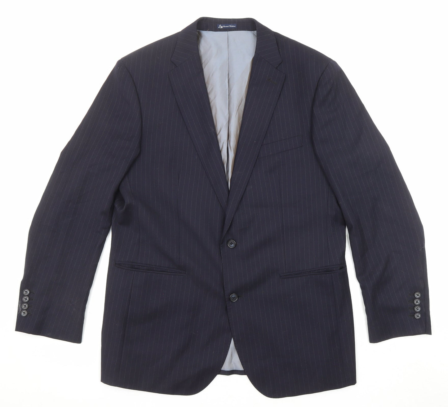 Mens UK Size 42 Samuel Windsor Regular Blue Suit Jacket