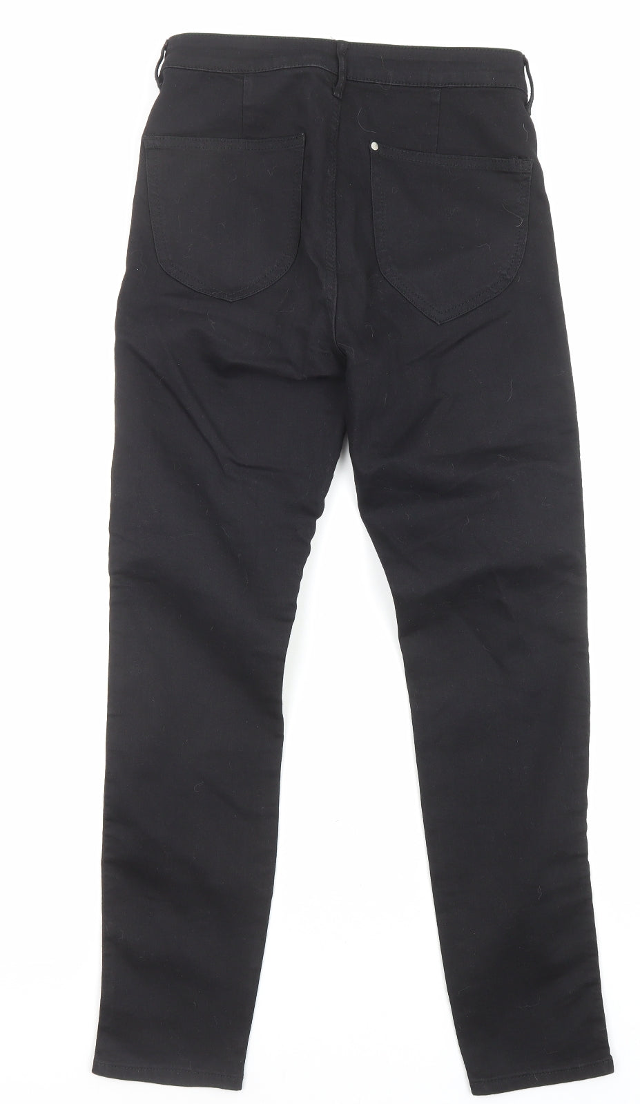 Womens UK Size 27 in H&M Regular Fit Straight Black Jeans