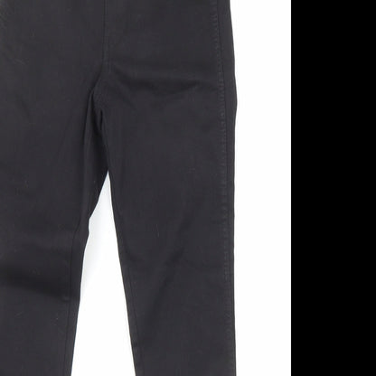 Womens UK Size 27 in H&M Regular Fit Straight Black Jeans