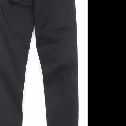 Womens UK Size 27 in H&M Regular Fit Straight Black Jeans