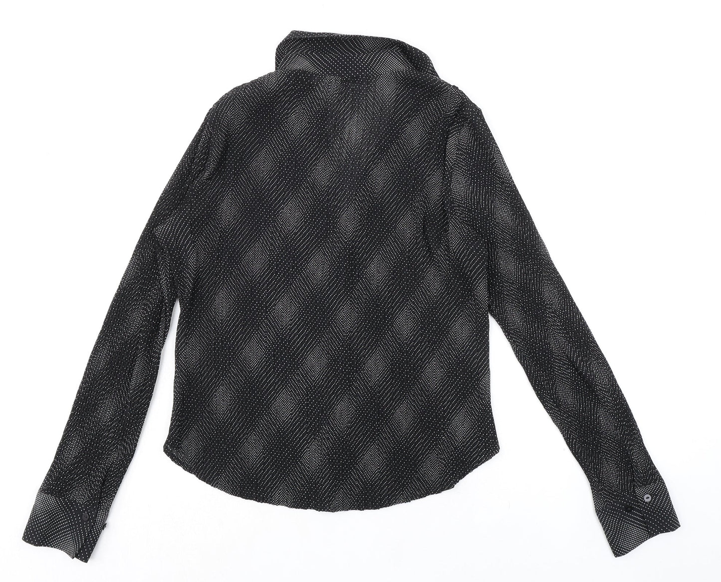 Womens UK Size 12 Marks and Spencer Black Basic Button-Up