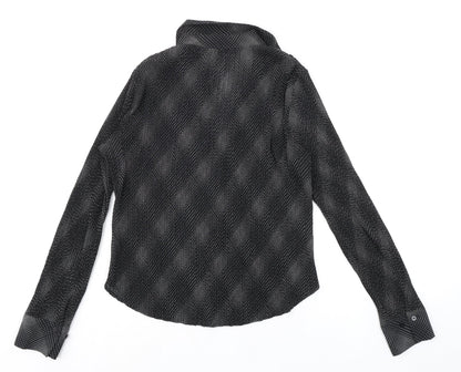 Womens UK Size 12 Marks and Spencer Black Basic Button-Up
