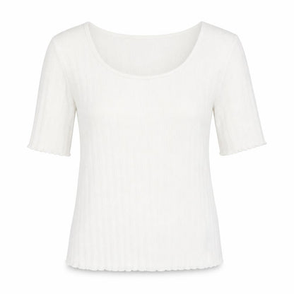 Womens UK Size 8 Topshop White Basic T-Shirt